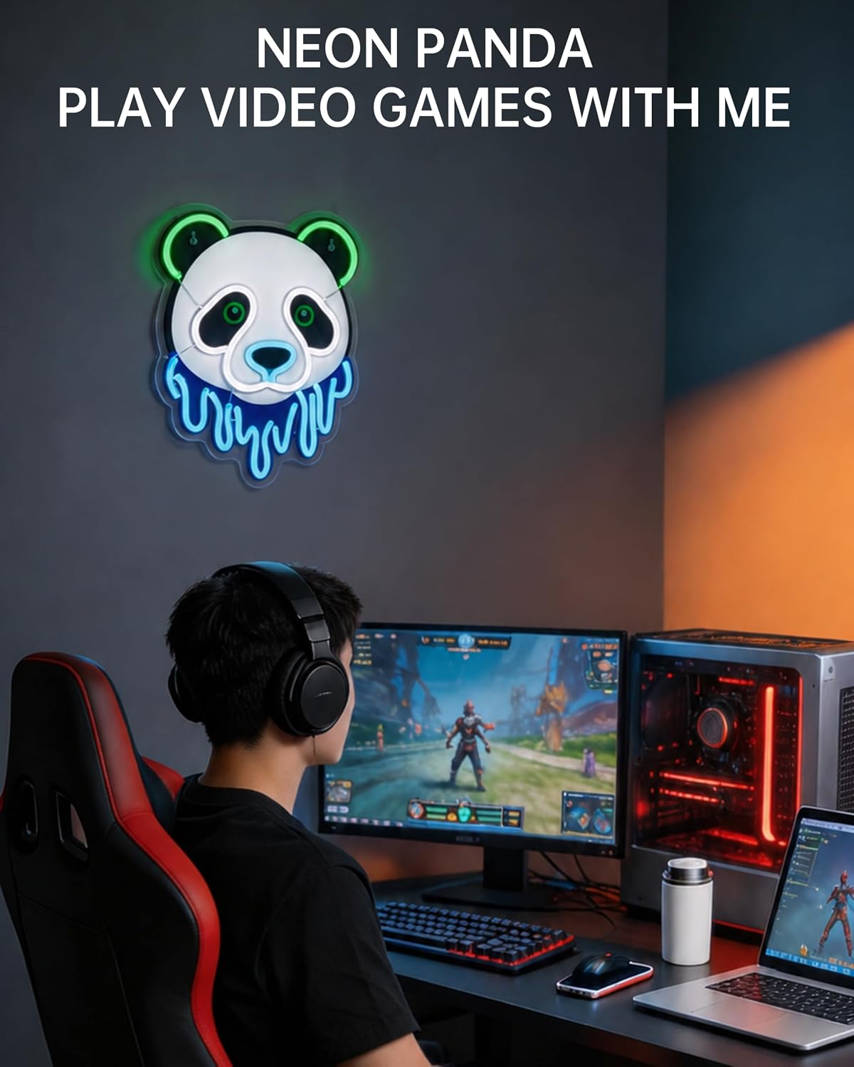 Panda LED Neon Sign USB Neon L - Zoo Party Games 评论和价格