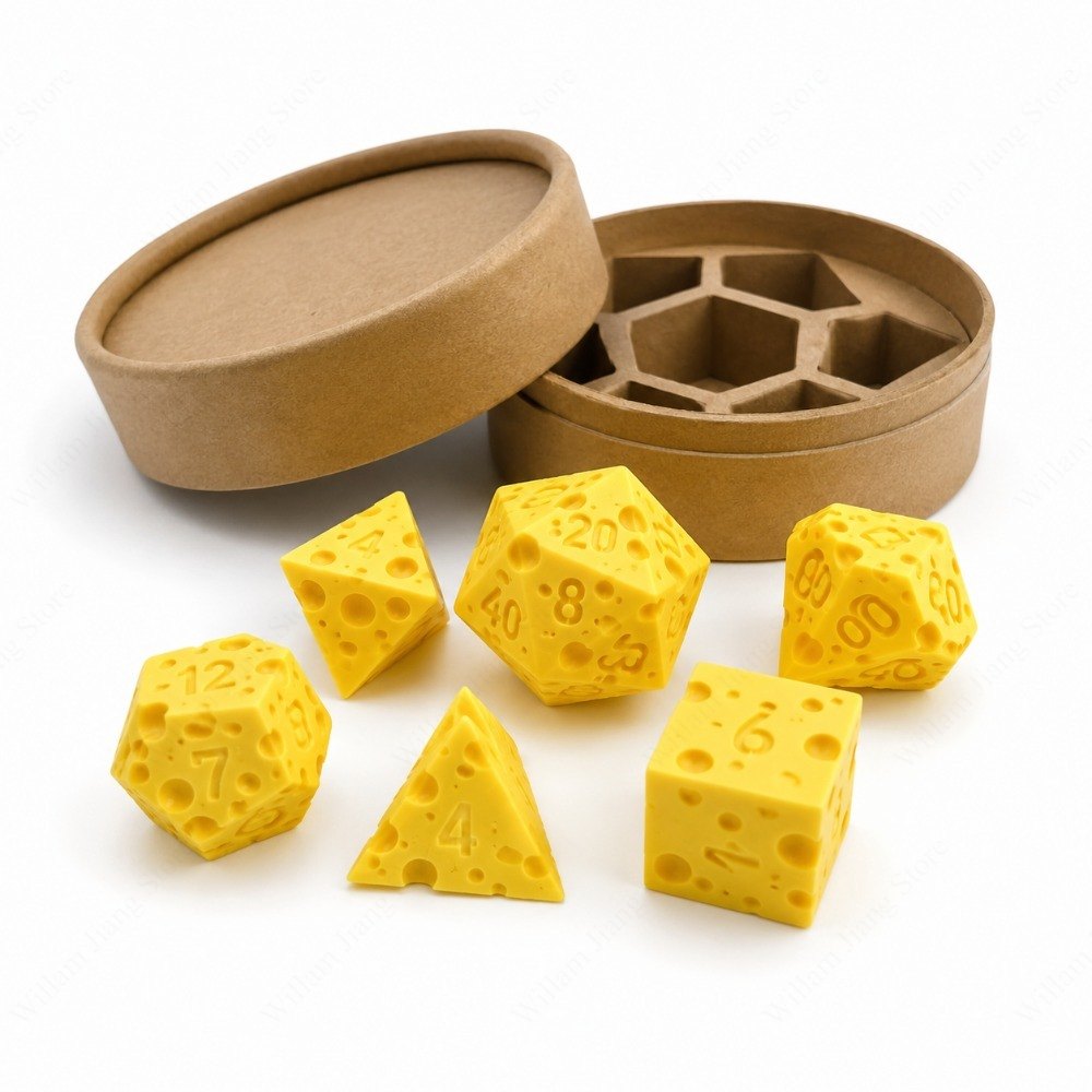 3D Printed Cheese Dice Set wit - Party Games At Christmas 评论和价格