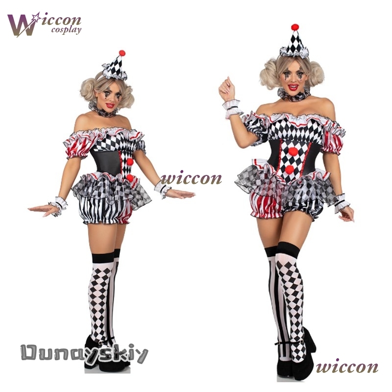 Women Clown Cosplay Costume Ci - Party Games Free Online 评论和价格