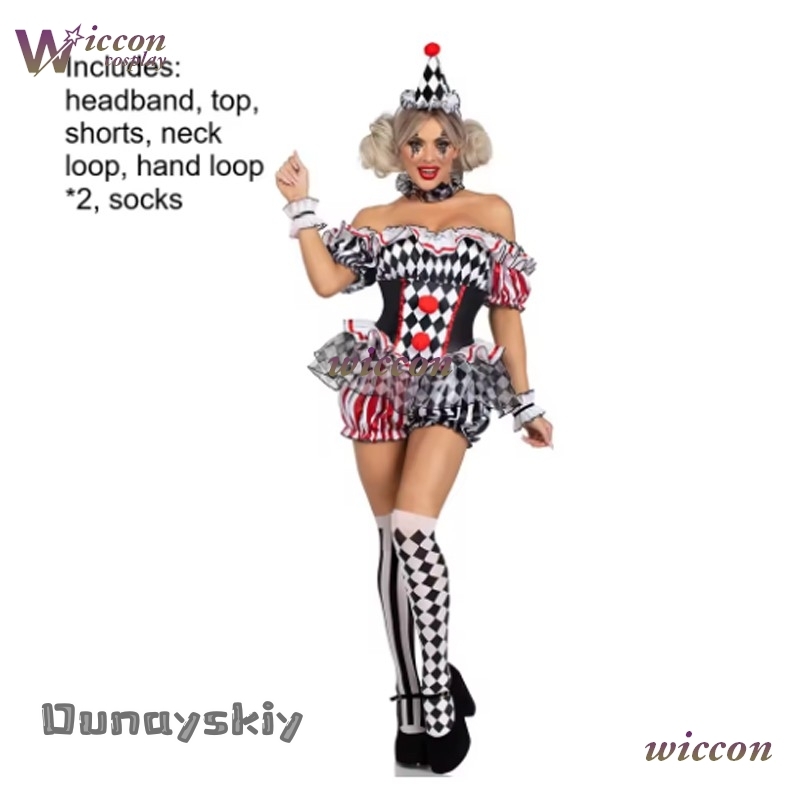 Women Clown Cosplay Costume Ci - Party Games Free Online 评论和价格